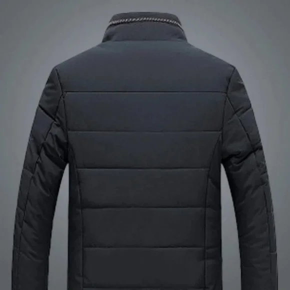 Black Mens Thermal Puffer Jacket - Picture 3 of 5